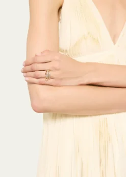 Spinelli KilcollinRaneth SG Three Link Ring in Sterling Silver with 18K Yellow Gold Accents