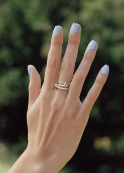 Spinelli KilcollinScorpio Silver and Gold Three-Link Ring
