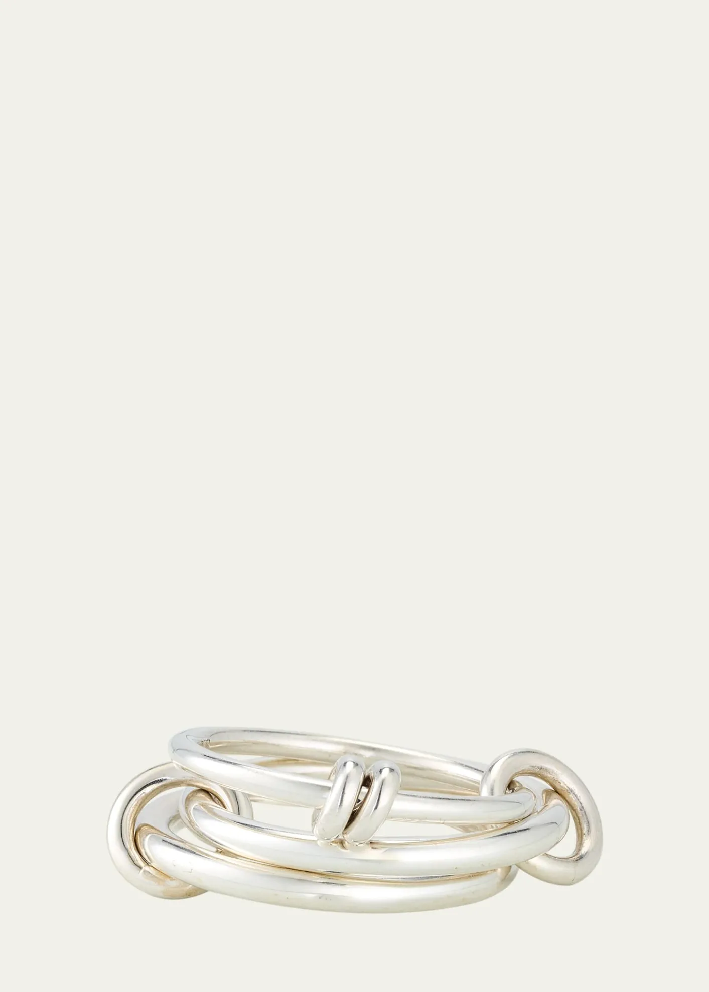 Spinelli KilcollinThree Link Ring with Connectors in Sterling Silver