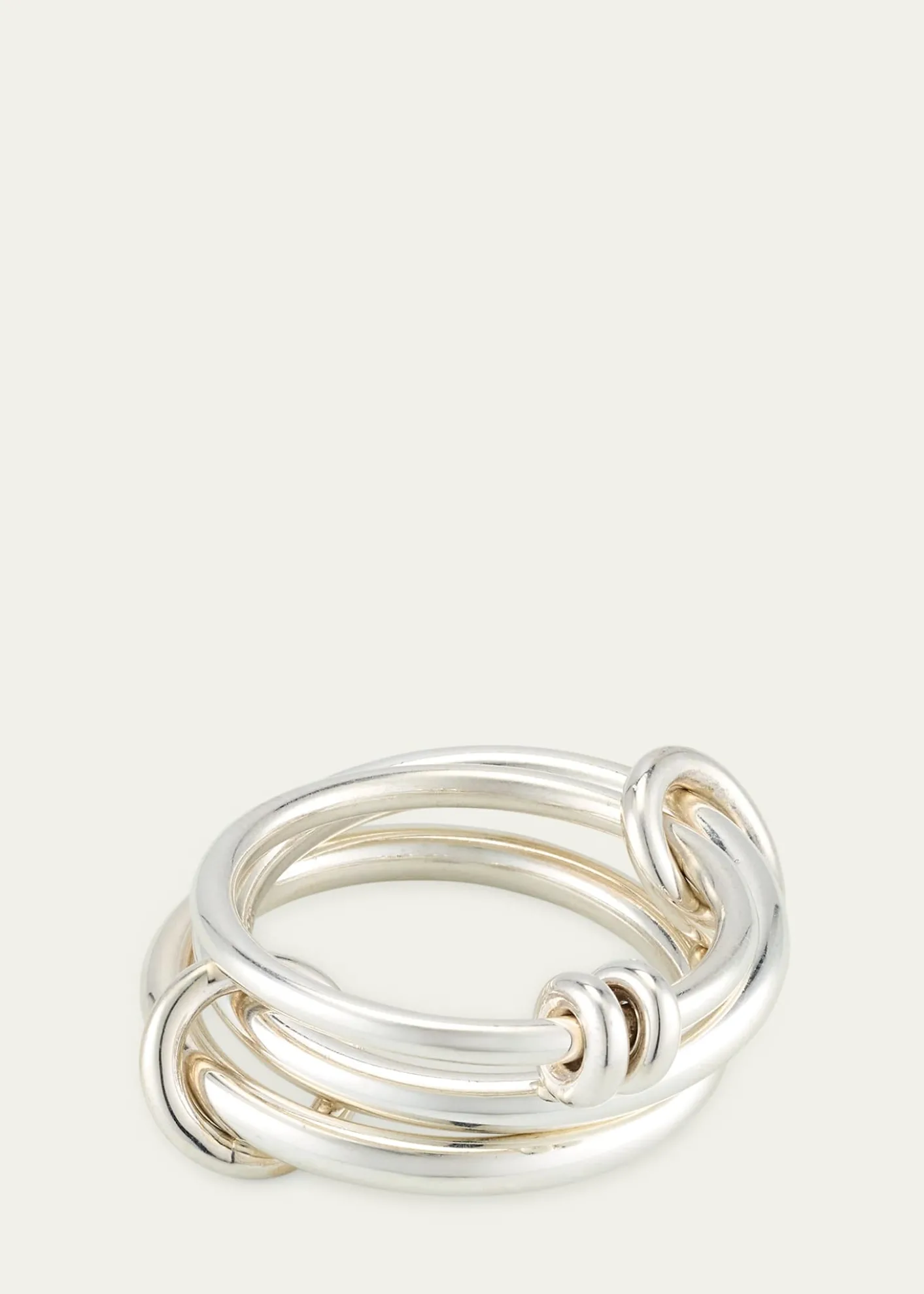 Spinelli KilcollinThree Link Ring with Connectors in Sterling Silver
