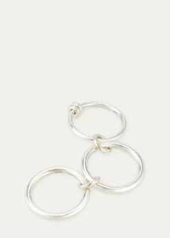 Spinelli KilcollinThree Link Ring with Connectors in Sterling Silver