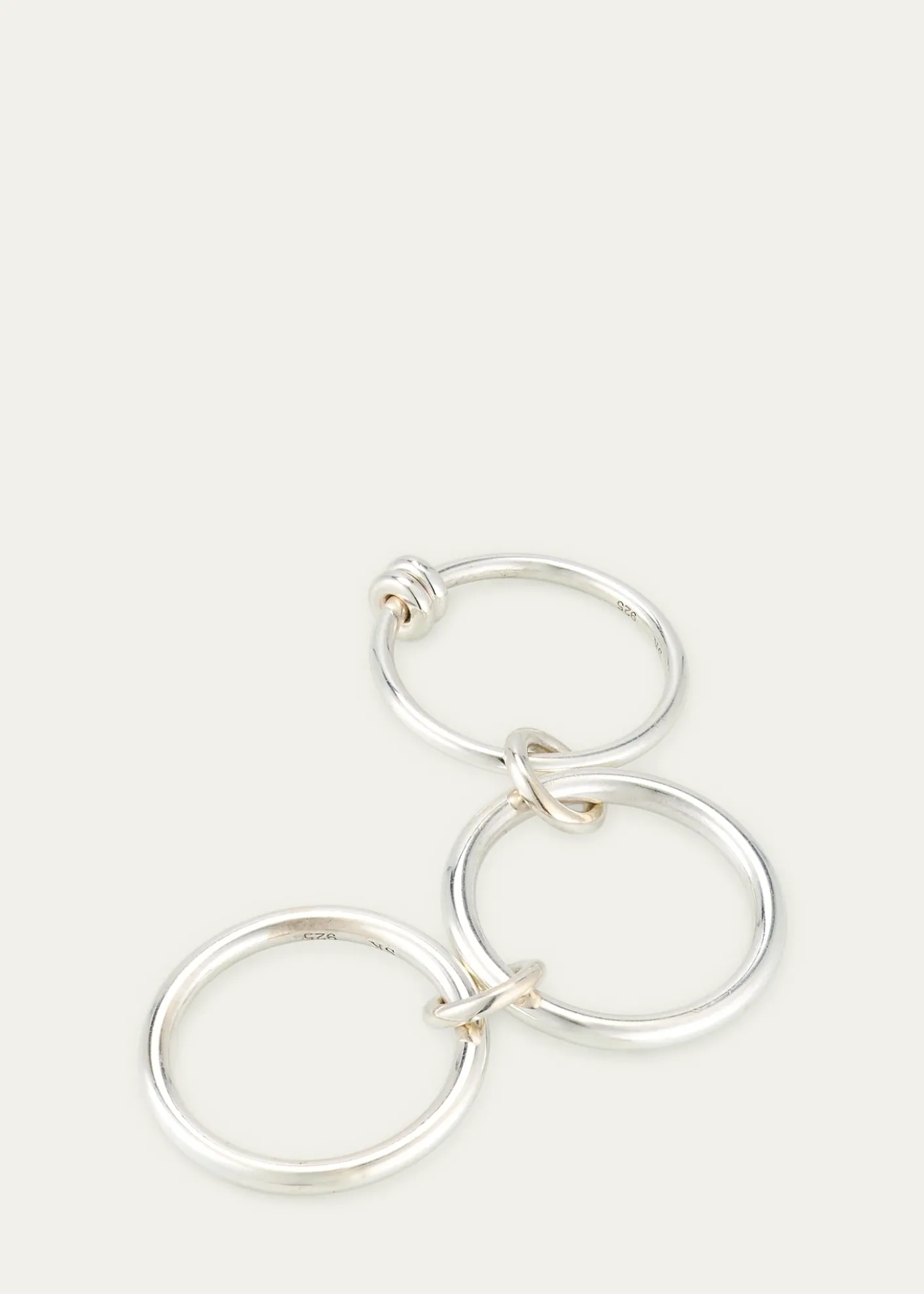 Spinelli KilcollinThree Link Ring with Connectors in Sterling Silver