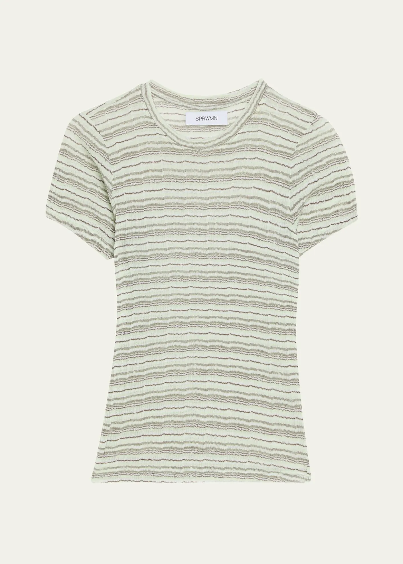SPRWMNMulti-Striped Crewneck Baby Tee