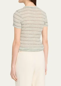 SPRWMNMulti-Striped Crewneck Baby Tee