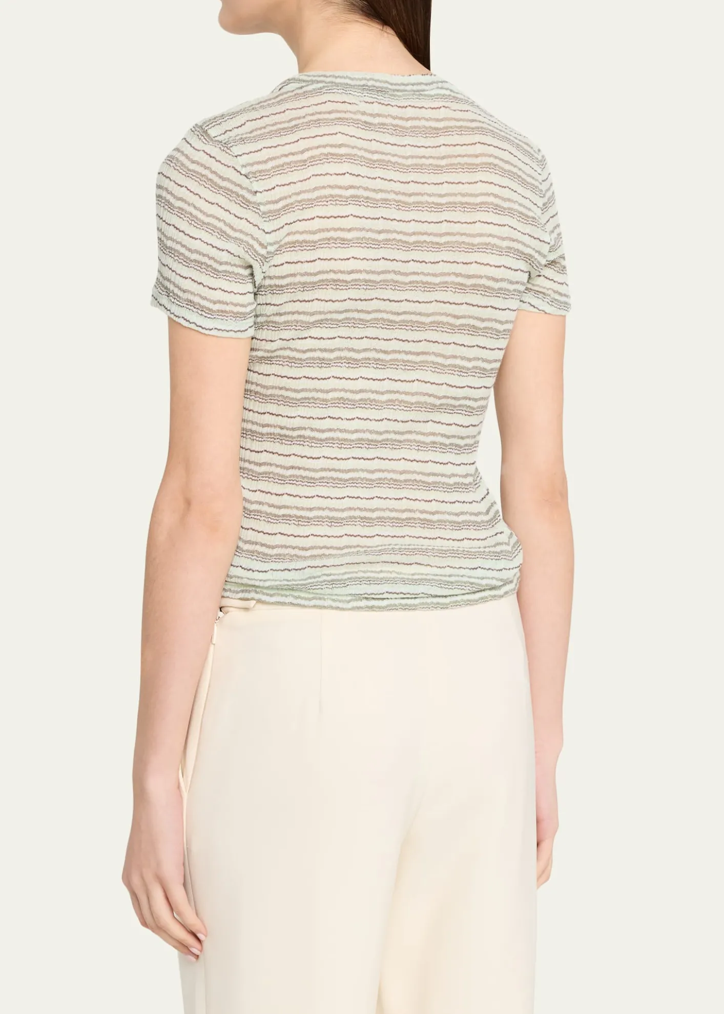 SPRWMNMulti-Striped Crewneck Baby Tee
