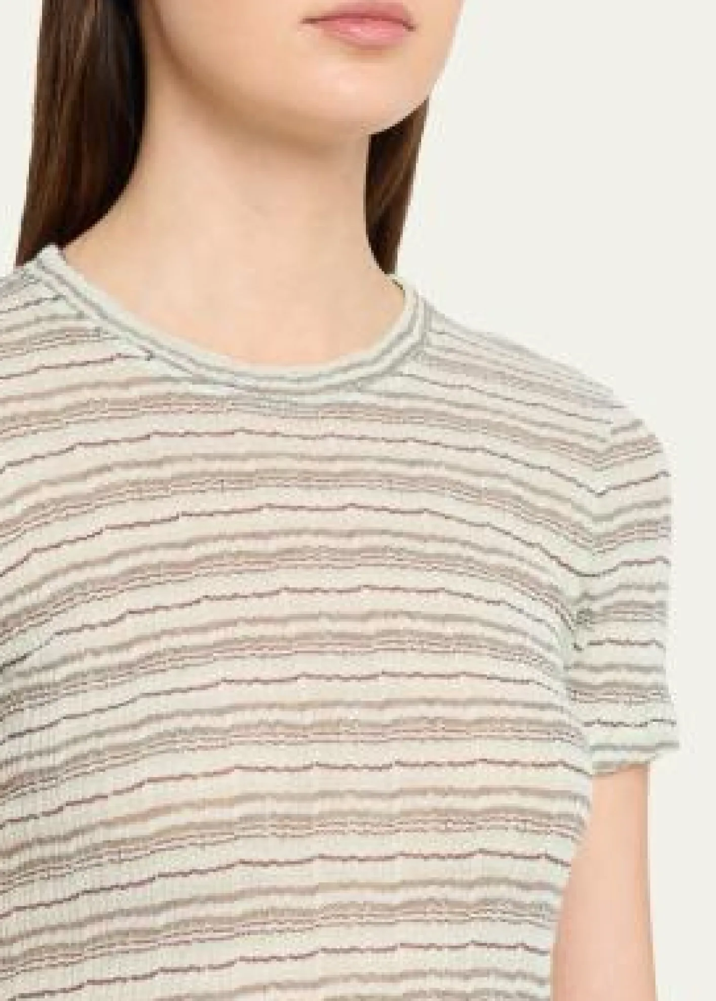 SPRWMNMulti-Striped Crewneck Baby Tee