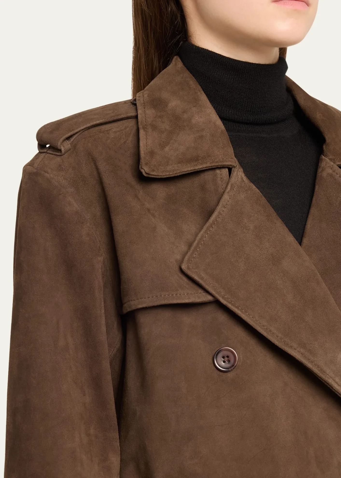 SPRWMNSuede Belted Trench Coat