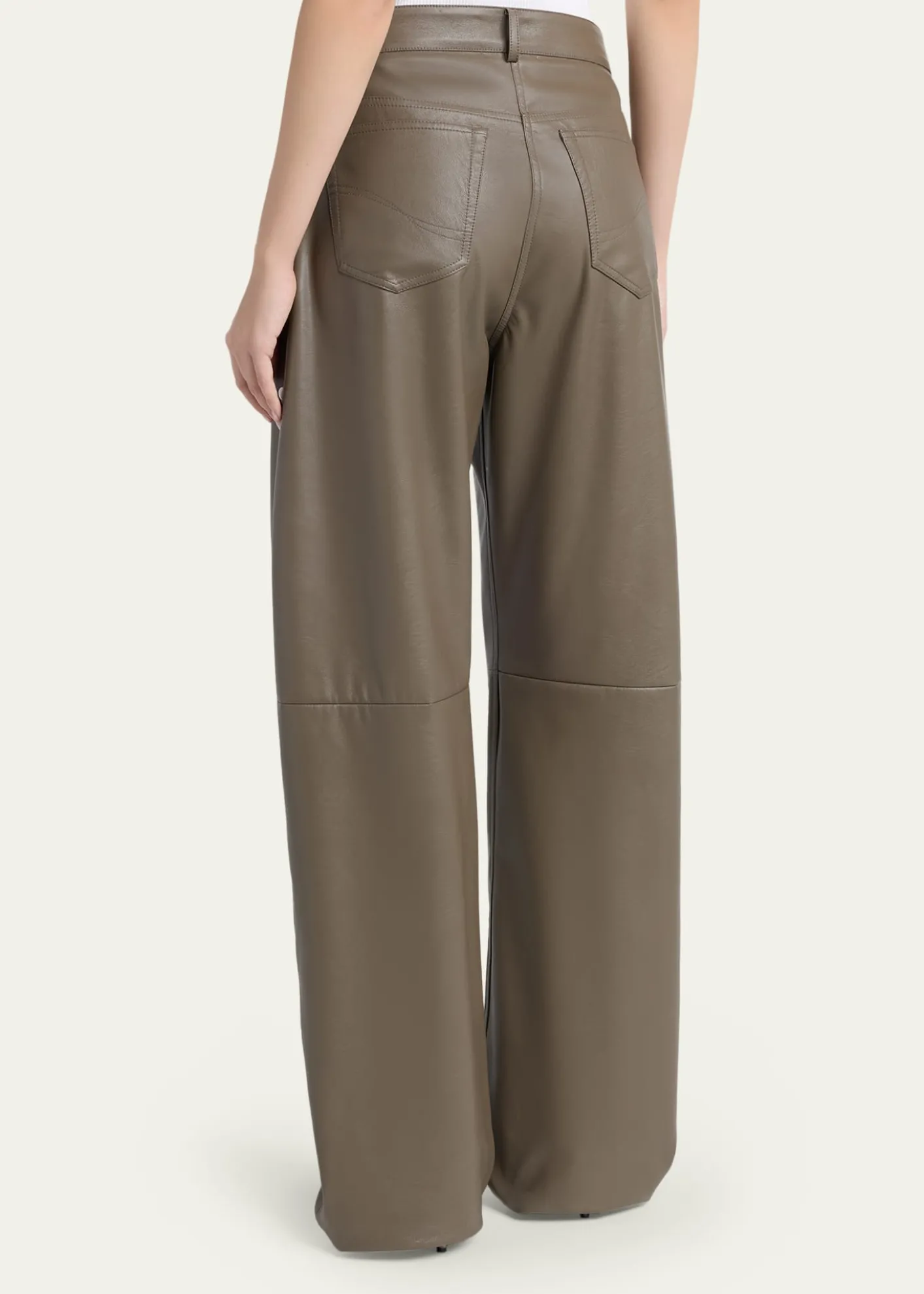 Stella McCartneyAlter Mat Faux-Leather Studded Barrel-Leg Pants