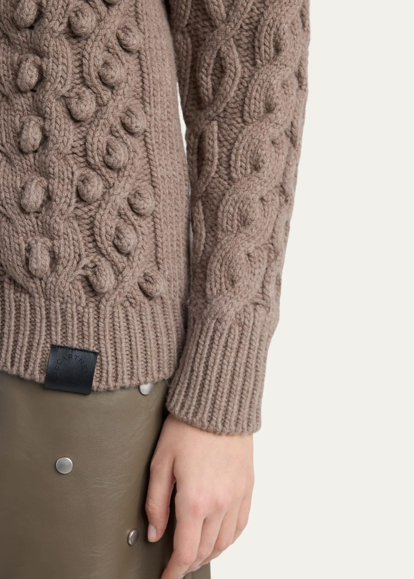 Stella McCartneyBobble Cable Knit Turtleneck Sweater