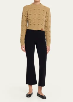 Stella McCartneyCable Knit Crop Crewneck Sweater