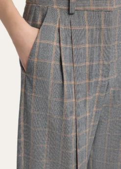 Stella McCartneyCheck Tapered Barrel-Leg Crop Trousers