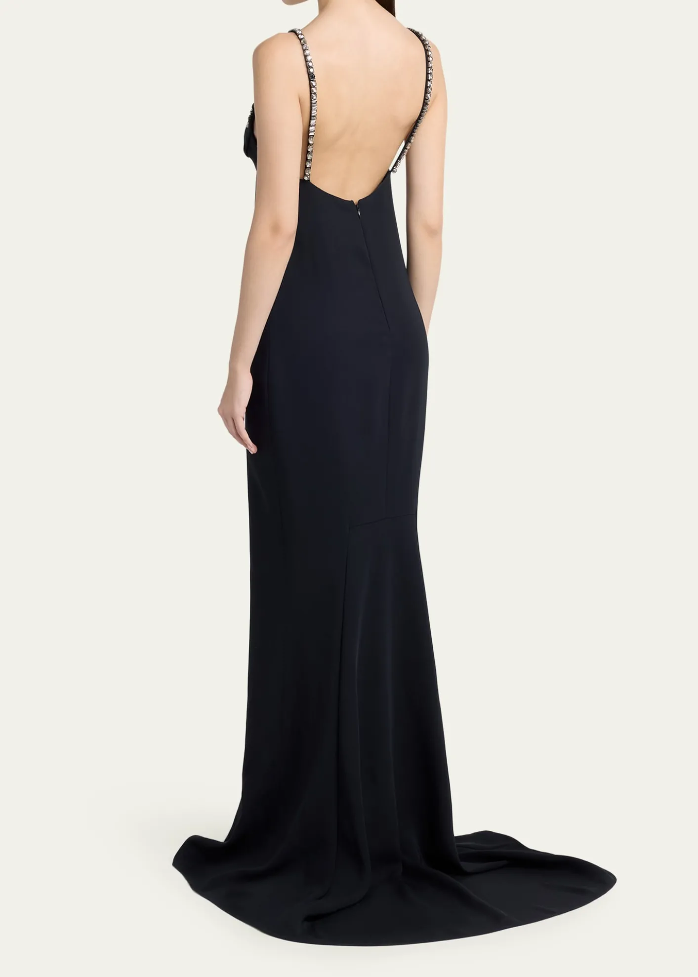 Stella McCartneyEmbellished V-Neck Trumpet Gown