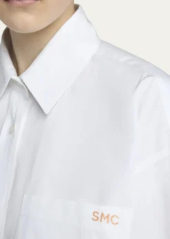 Stella McCartneyFlower Embroidered Cotton Poplin Button-Down Shirt