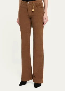 Stella McCartneyMid-Rise Cotton Corduroy Kickflare-Leg Pants