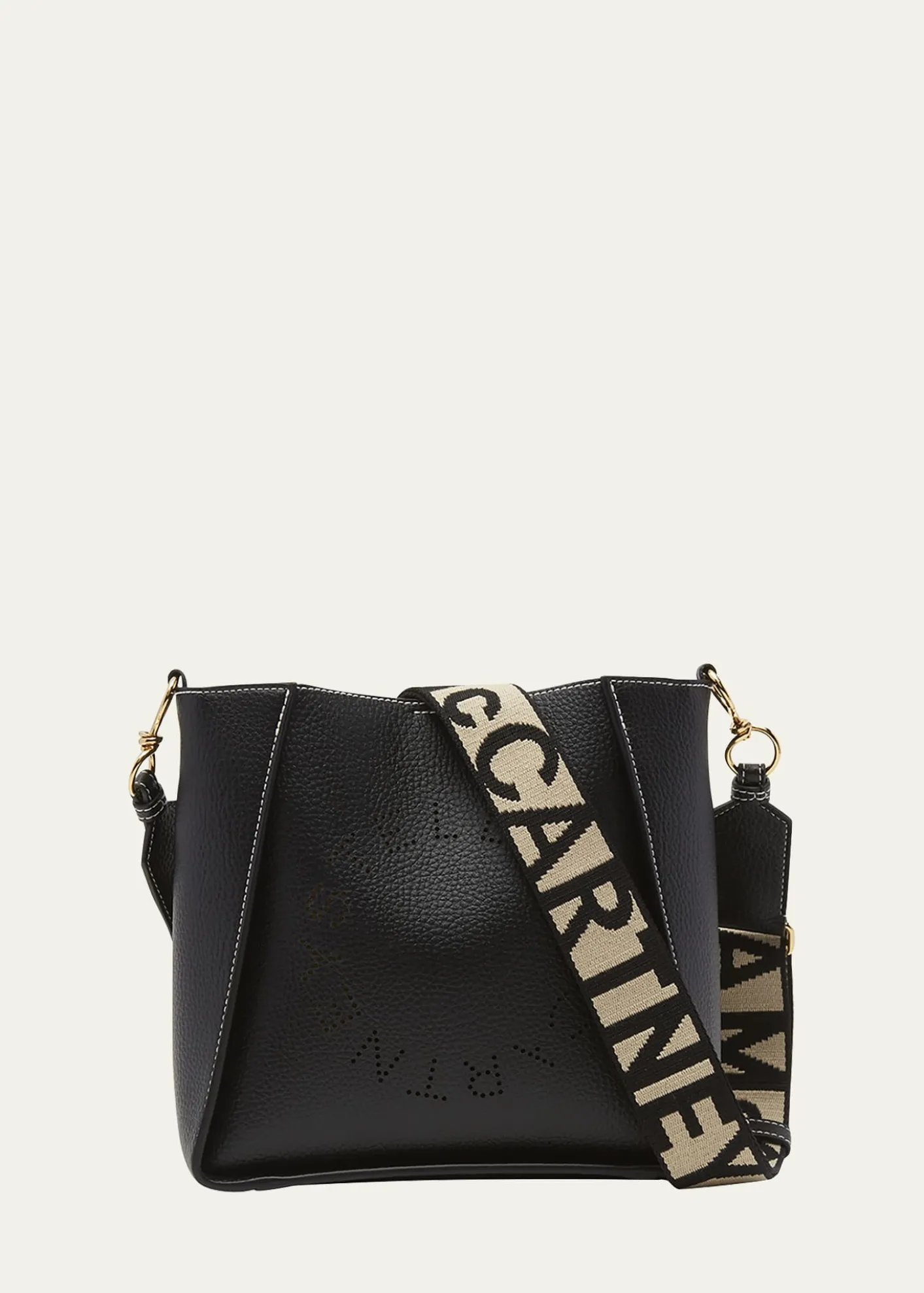 Stella McCartneyMini Logo Grain Vegan Leather Crossbody Bag