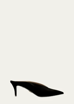 Stella McCartney60mm Brushed Pointed-Toe Mules