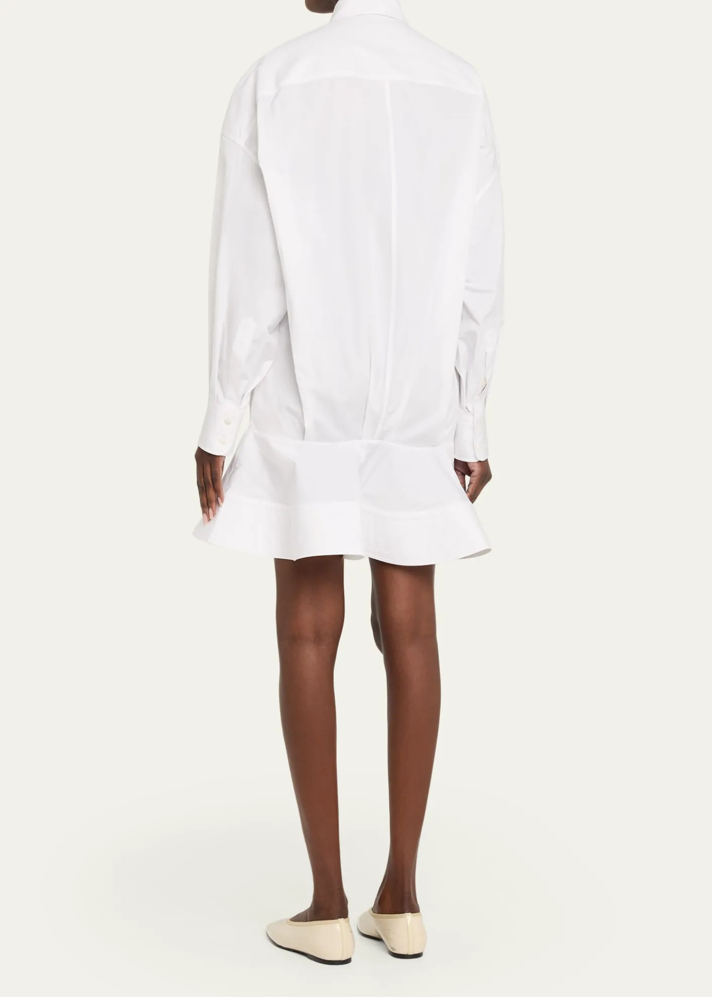Stella McCartneyPoplin Peplum Pique Shirtdress