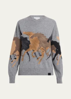 Stella McCartneyRacing Horses Crewneck Sweater
