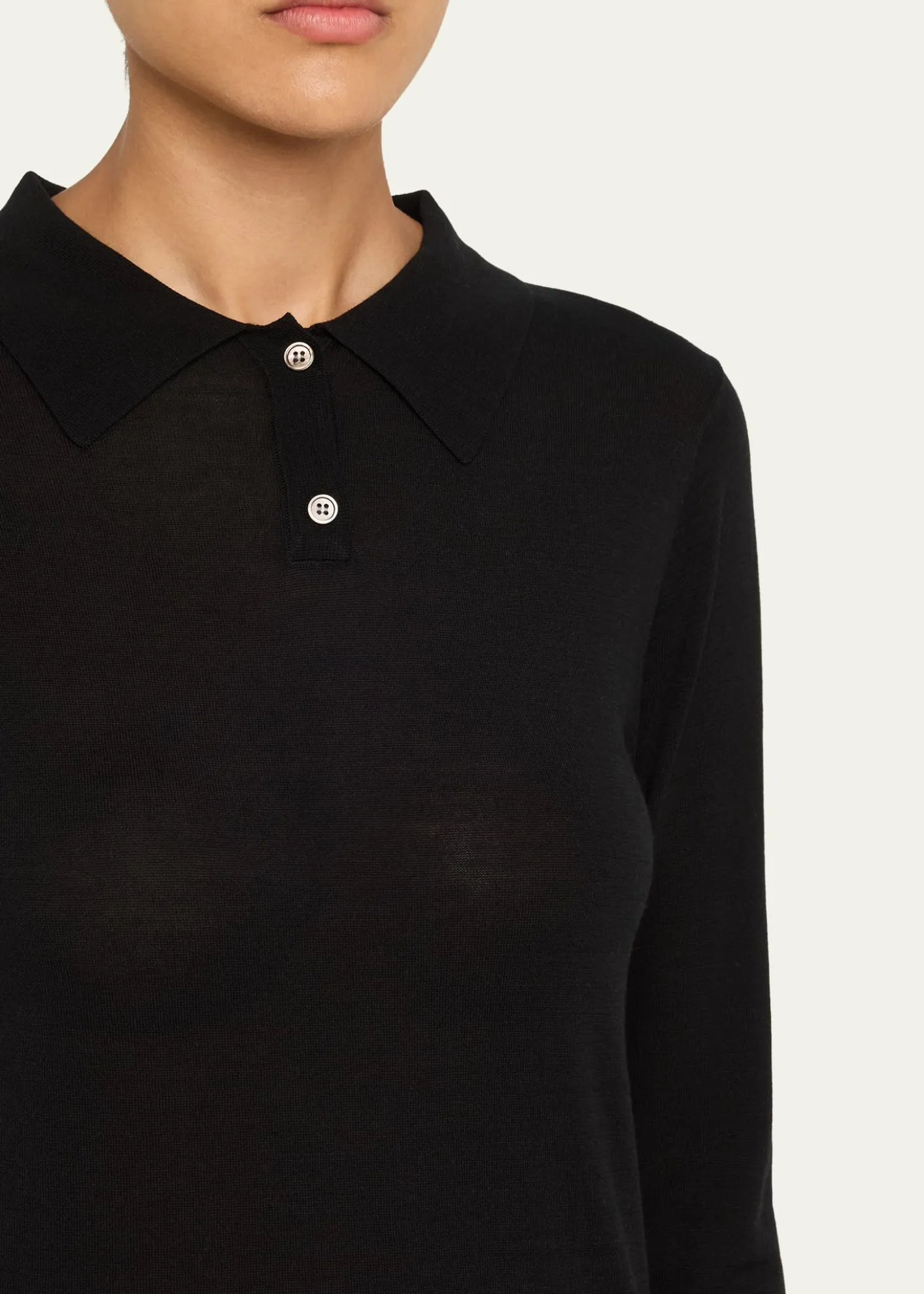 Still HereFine-Knit Polo Sweater
