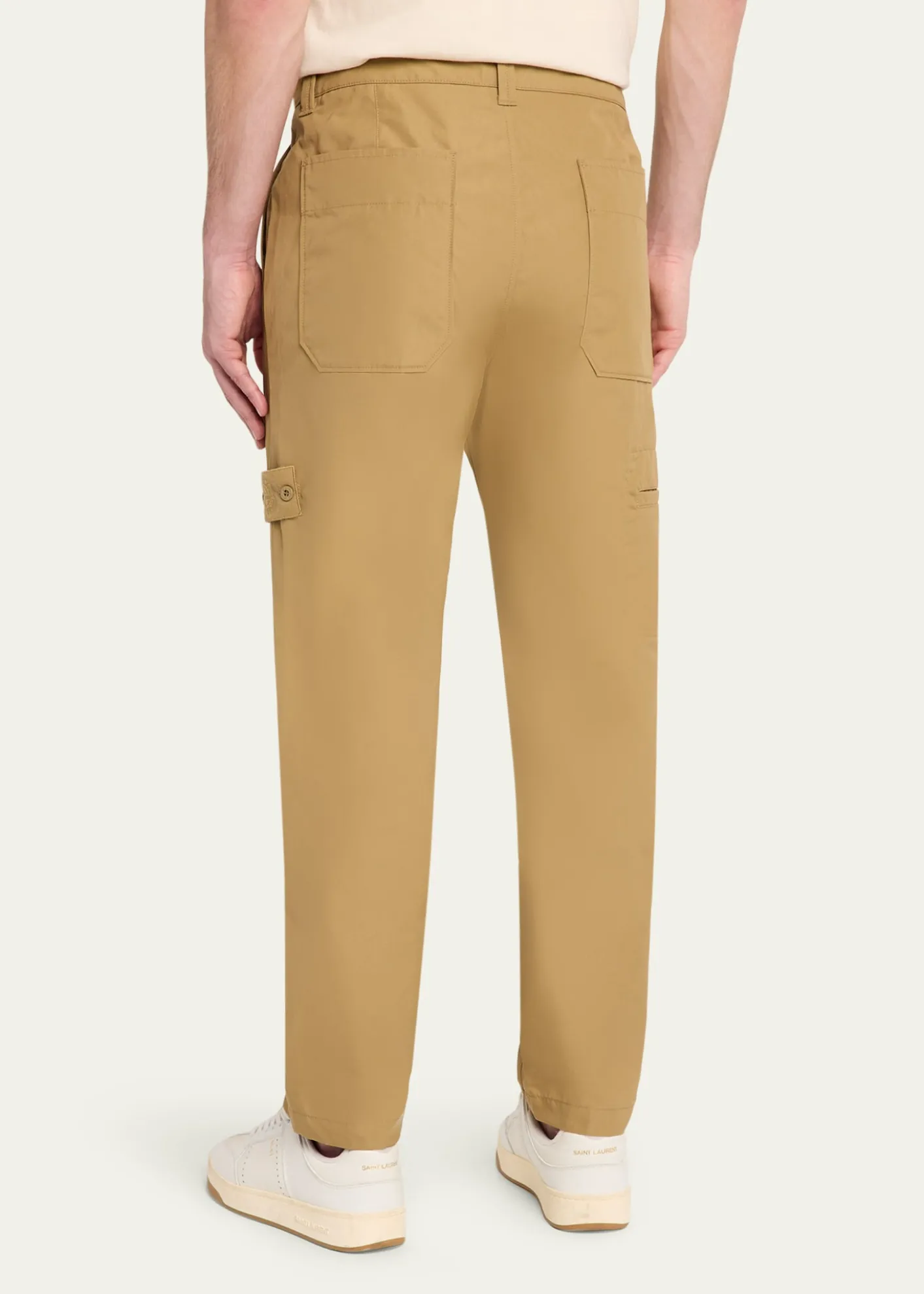 Stone IslandGhost Cotton Mid-Rise Straight-Leg Pants