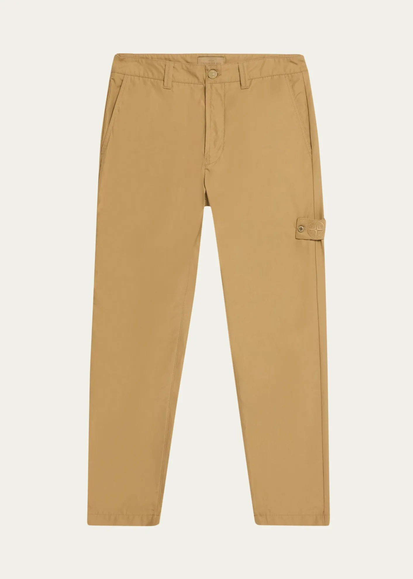 Stone IslandGhost Cotton Mid-Rise Straight-Leg Pants