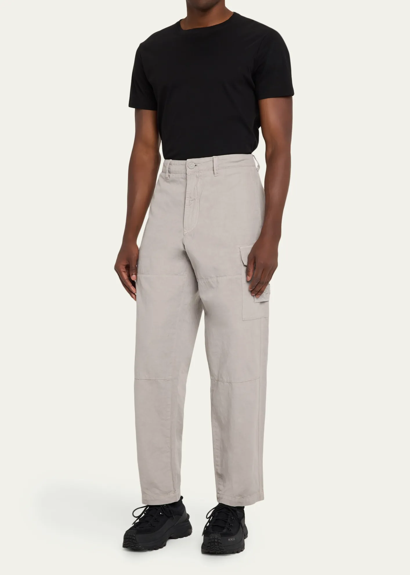 Stone IslandMen's Cotton and Linen Cargo Pants