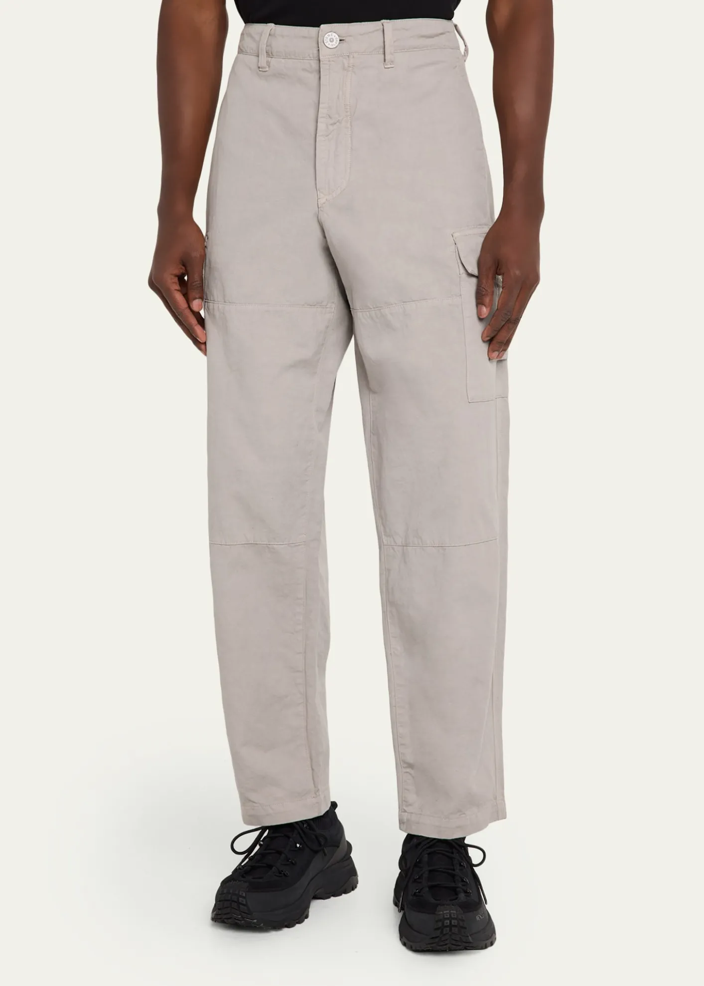 Stone IslandMen's Cotton and Linen Cargo Pants