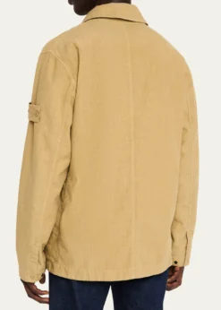 Stone IslandMen's Ghost Linen-Blend Shirt Jacket