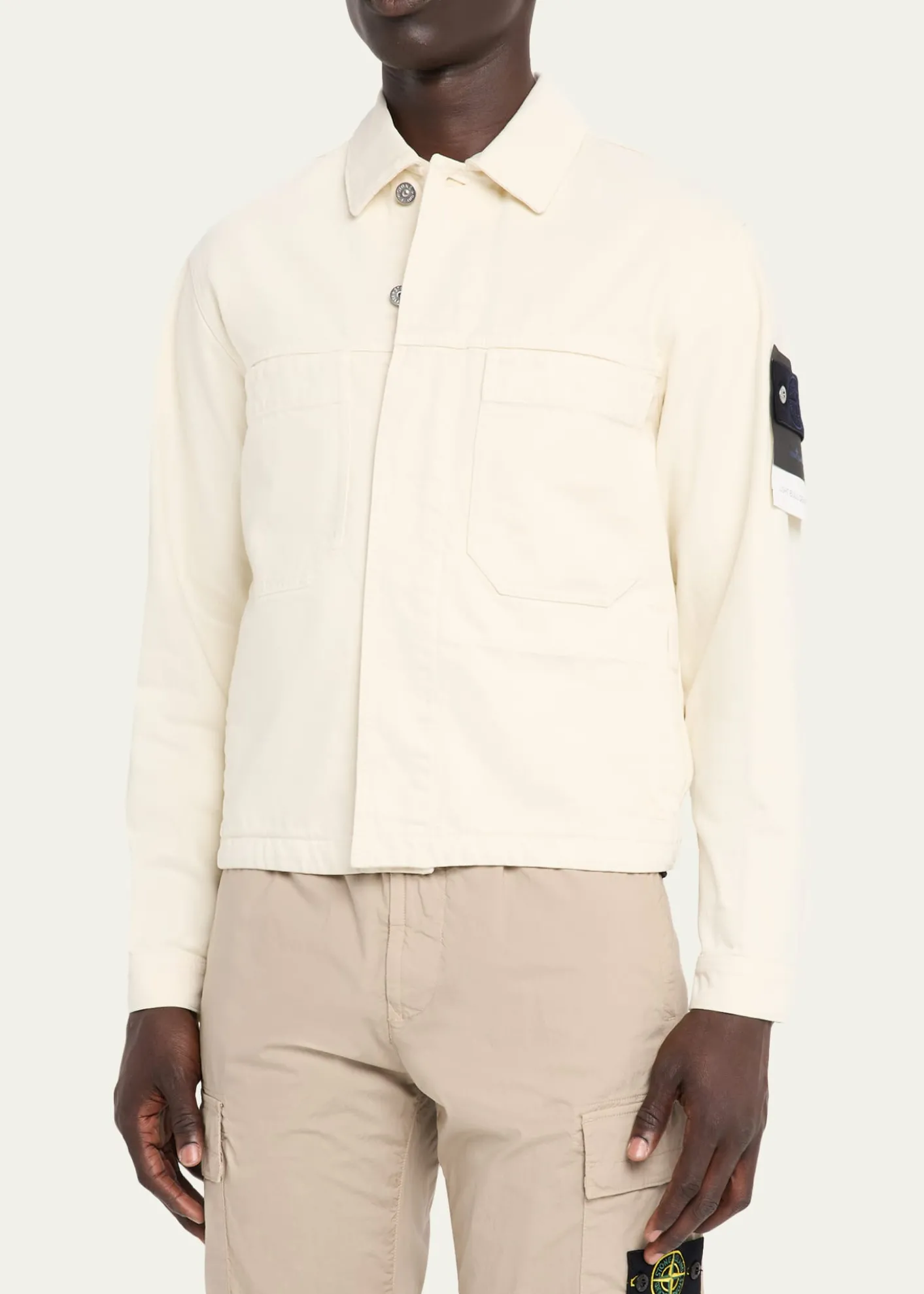 Stone IslandMen's Light Bull Denim-TC Jacket