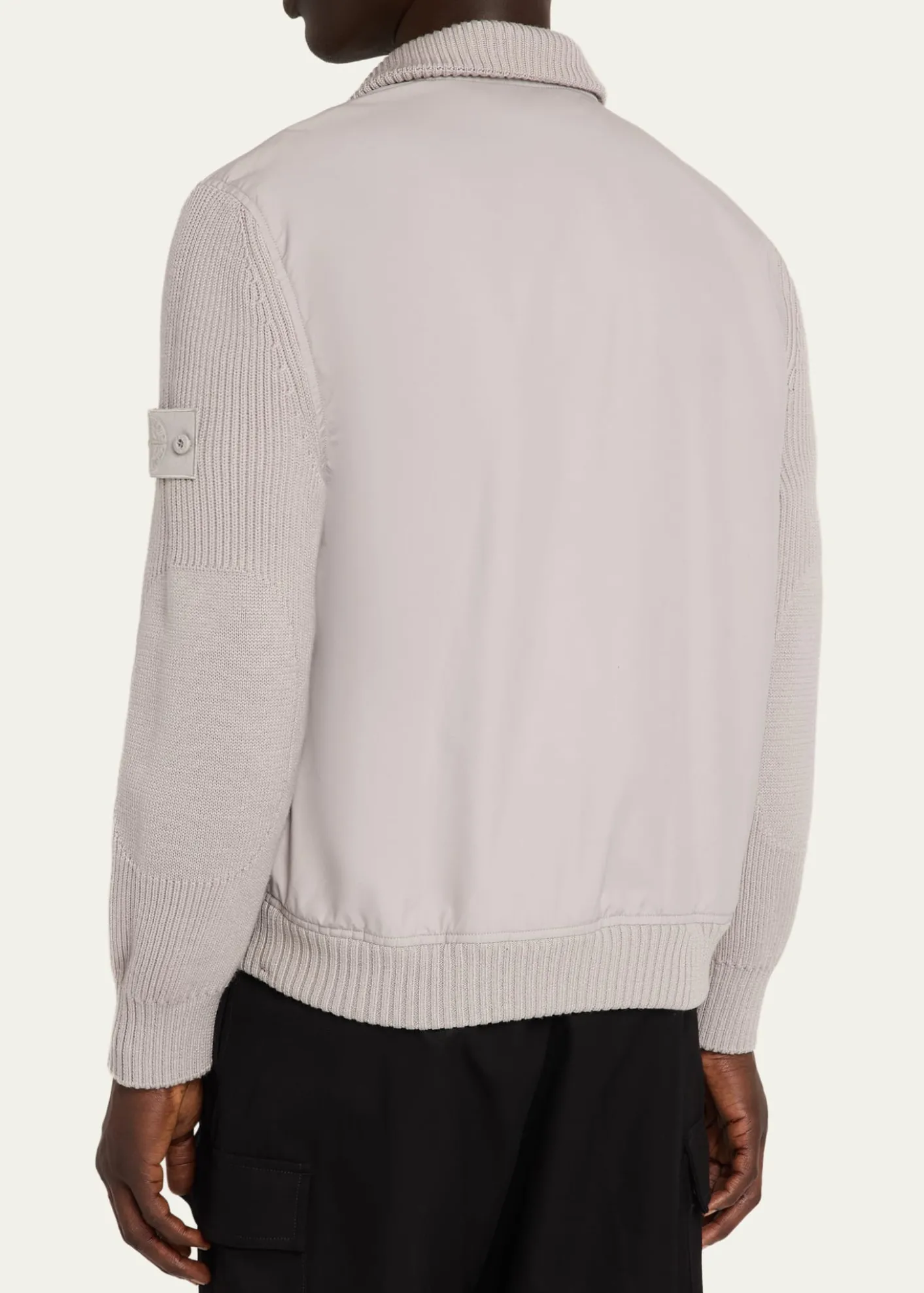 Stone IslandMen's Wool and Cotton Hybrid Knit Blouson