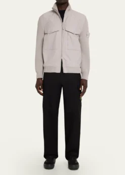 Stone IslandMen's Wool and Cotton Hybrid Knit Blouson
