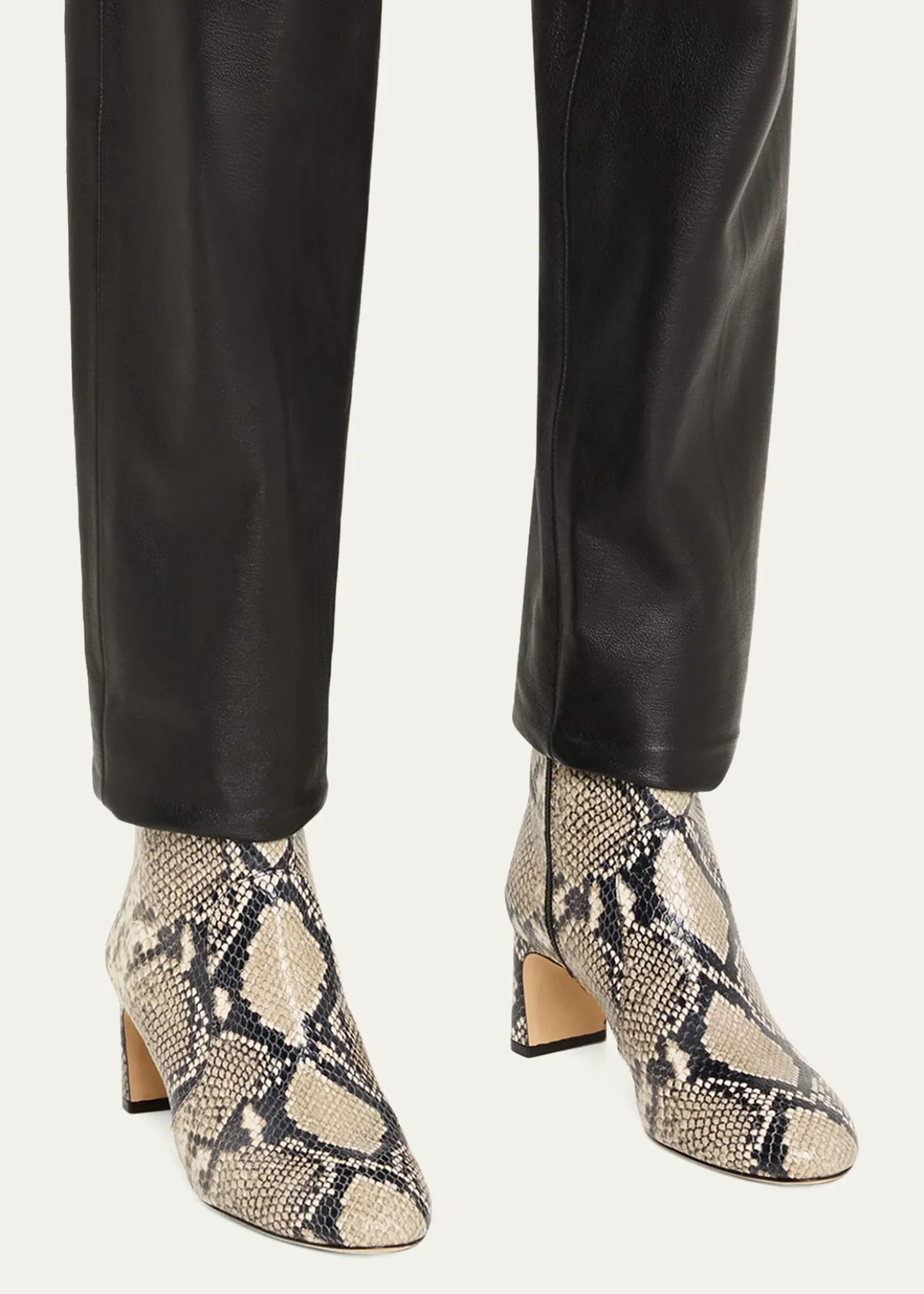 Stuart WeitzmanBabette Snake-Printed Leather Booties