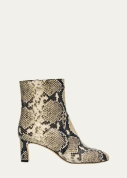 Stuart WeitzmanBabette Snake-Printed Leather Booties