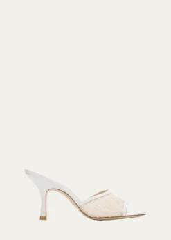 Stuart WeitzmanBareitall 85mm Lace Slide Sandals