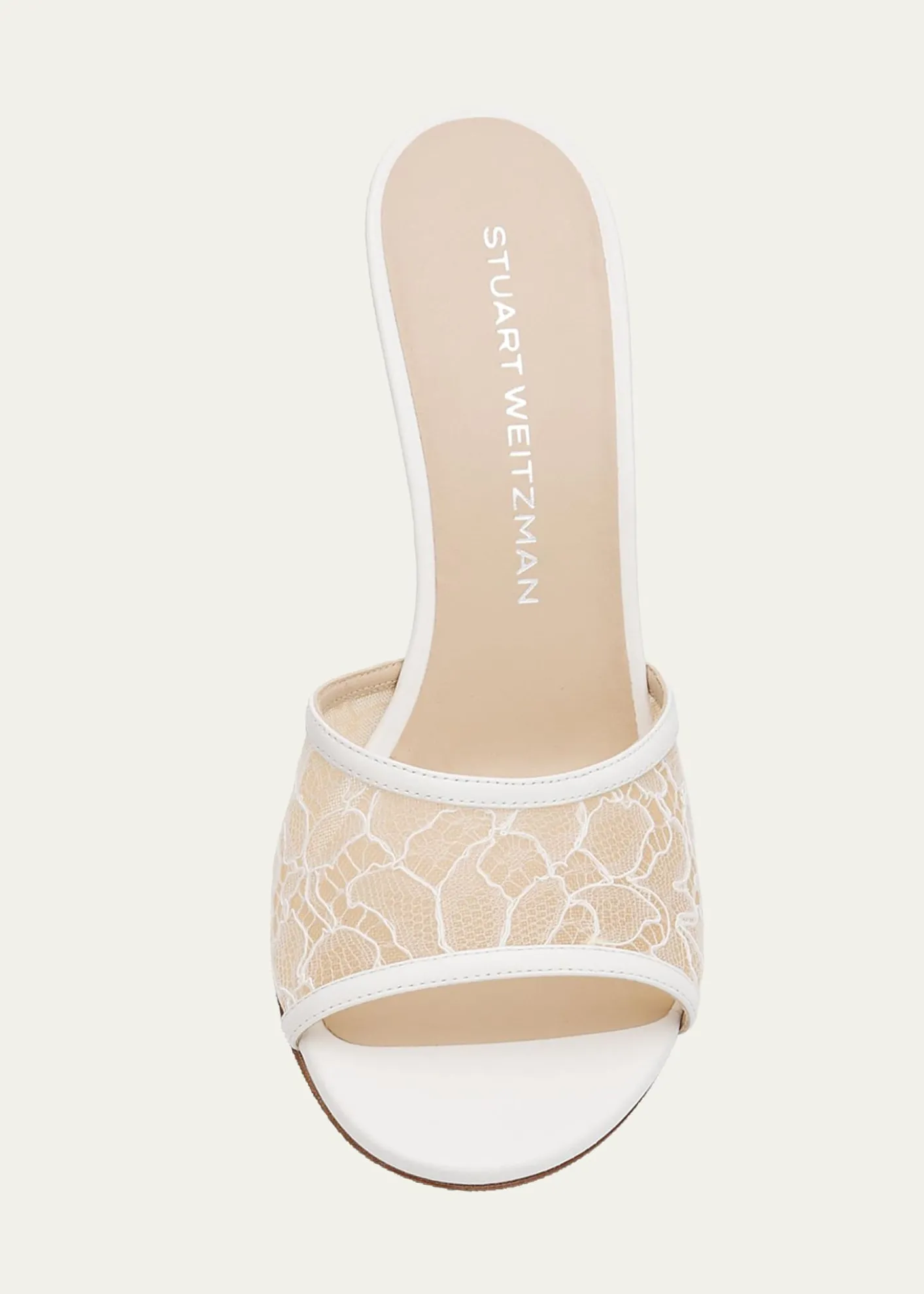 Stuart WeitzmanBareitall 85mm Lace Slide Sandals