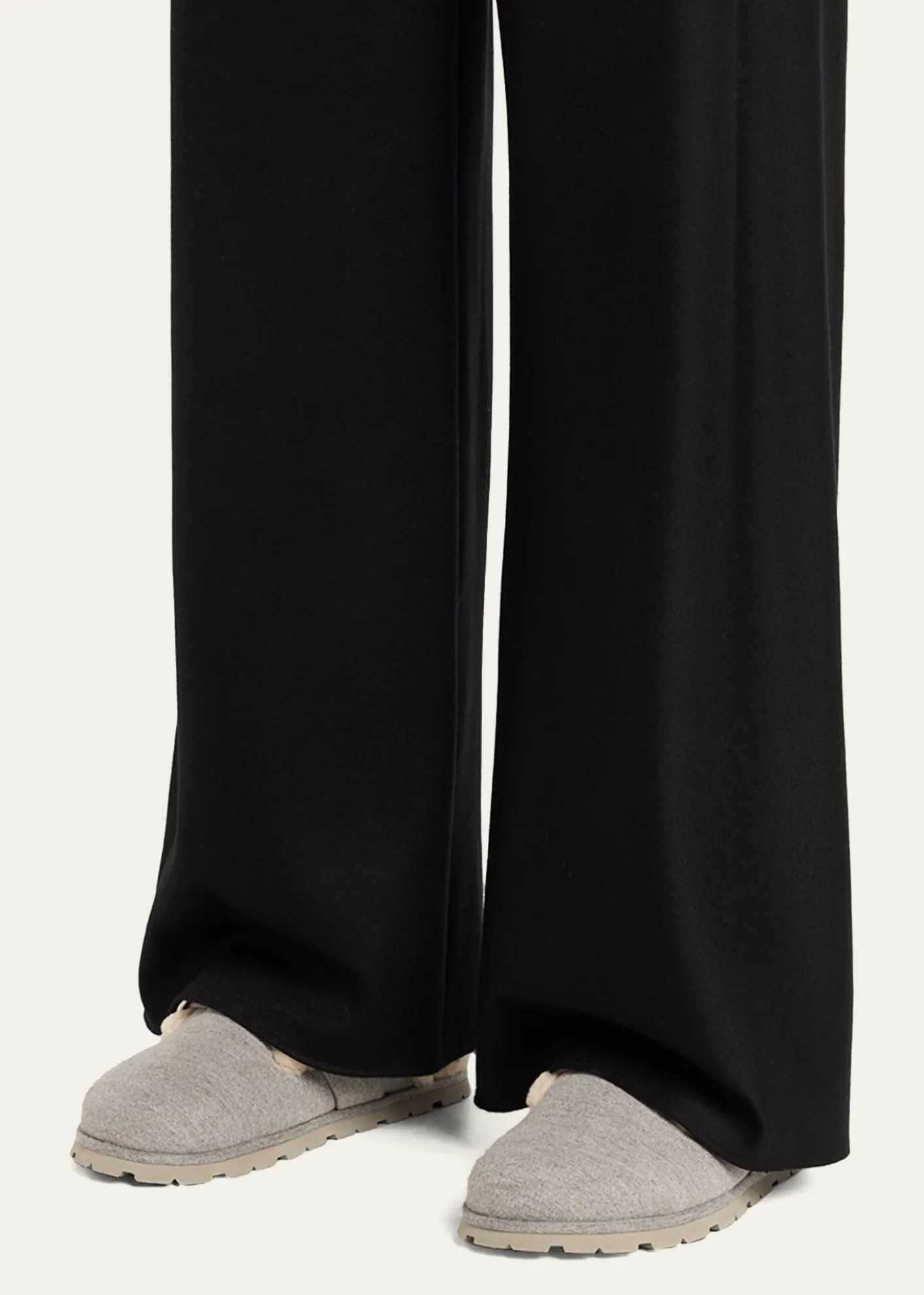 Stuart WeitzmanChrystie Shearling-Lined Flannel Mules