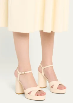 Stuart WeitzmanDayna Leather Crisscross Platform Sandals