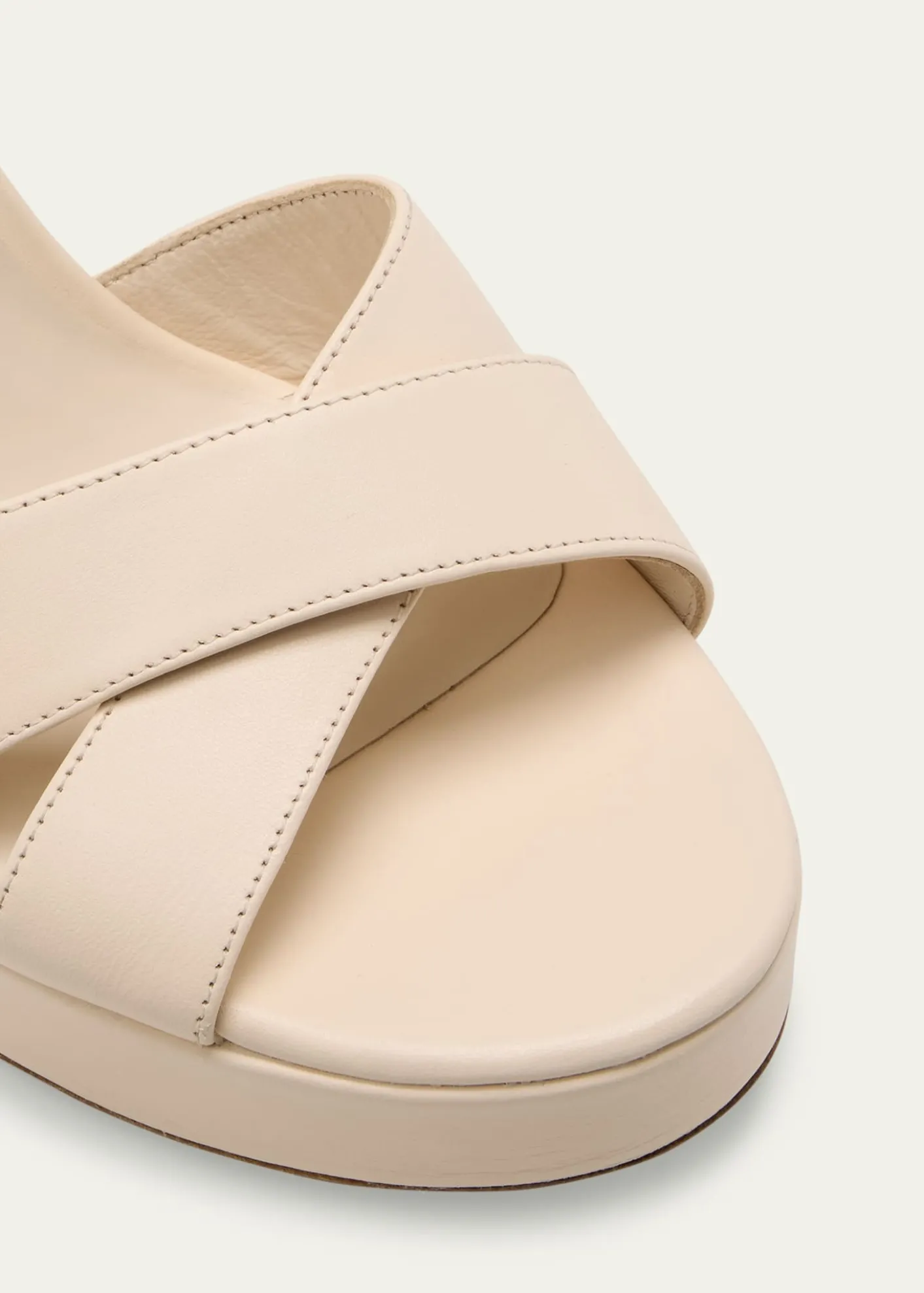 Stuart WeitzmanDayna Leather Crisscross Platform Sandals