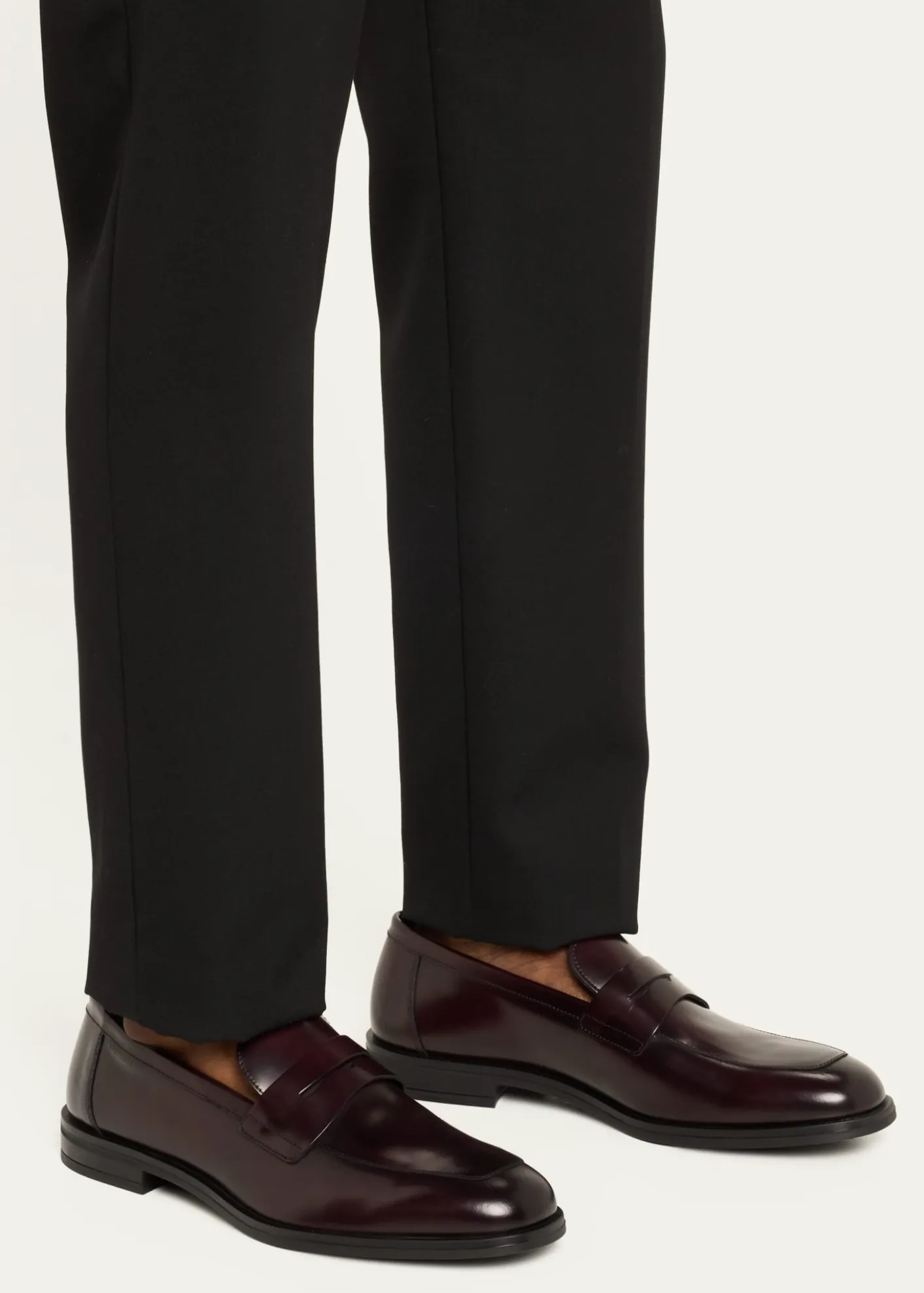 Stuart WeitzmanMen's Club Burnished Leather Penny Loafers