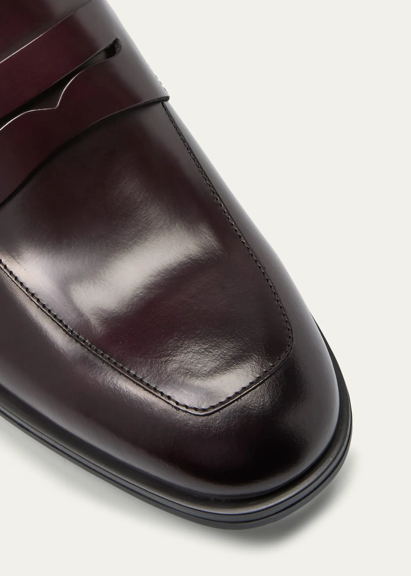 Stuart WeitzmanMen's Club Burnished Leather Penny Loafers
