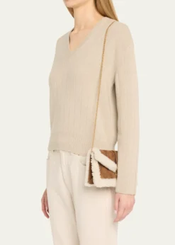 Stuart WeitzmanMilan Sheep Shearling Fur Clutch Bag