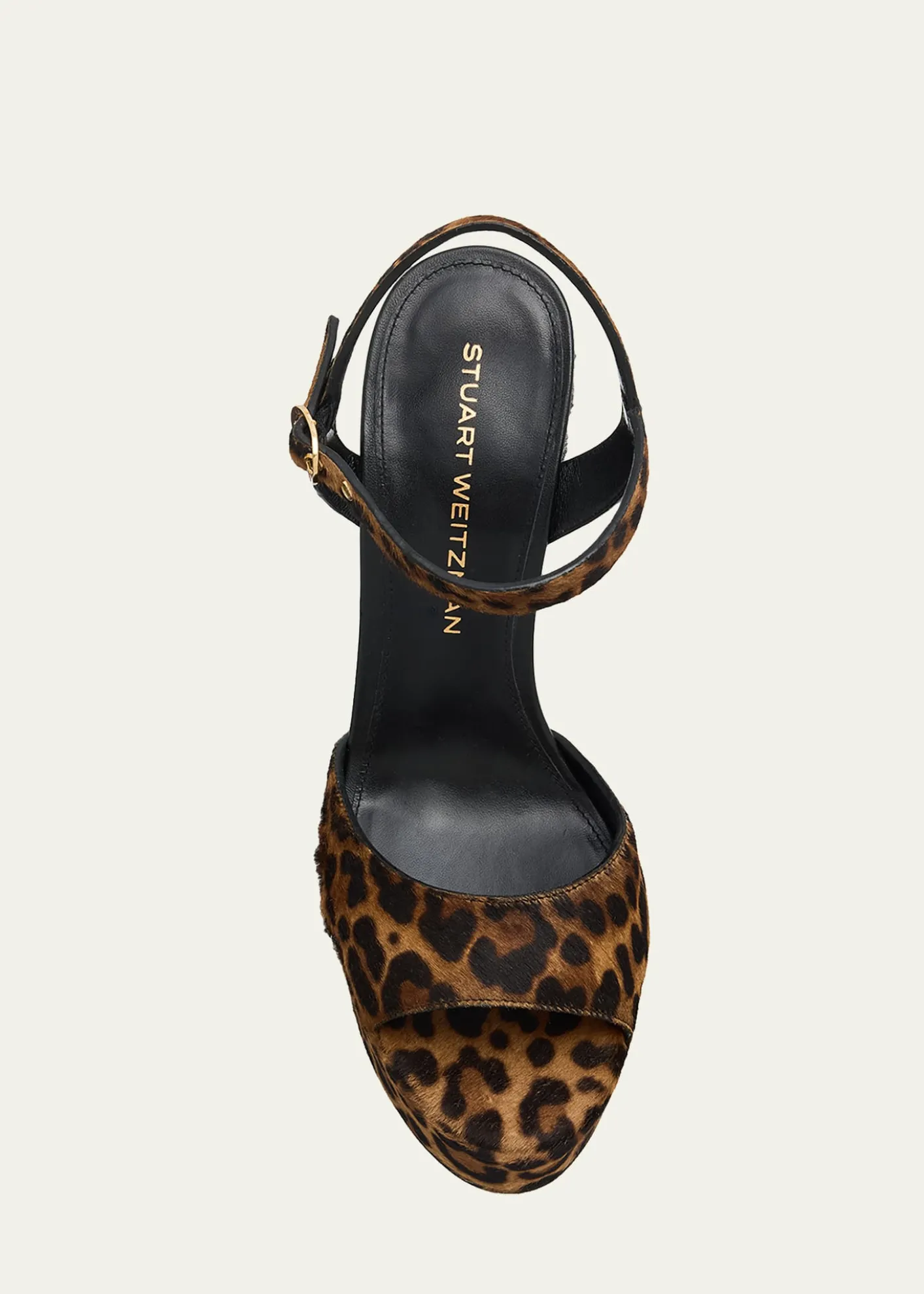 Stuart Weitzman130mm Reade Leopard-Printed Calf Hair Platform Sandals