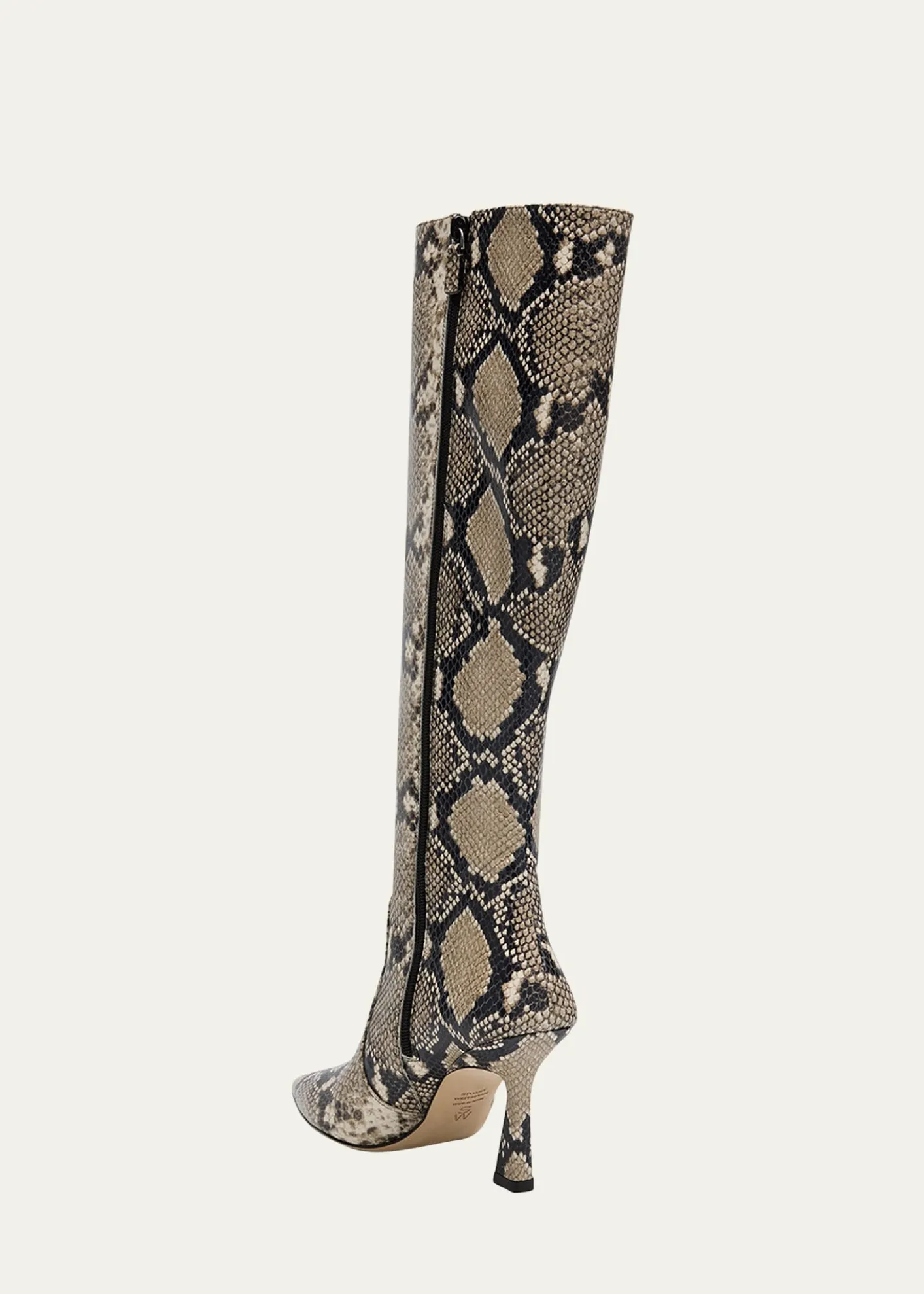 Stuart Weitzman85mm Vinnie Snake-Printed Leather Knee-High Boots