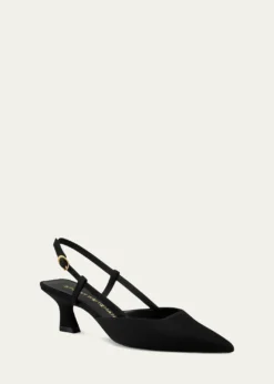 Stuart Weitzman50mm Vinnie Suede Slingback Pumps