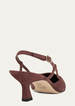 Stuart Weitzman50mm Vinnie Suede Slingback Pumps