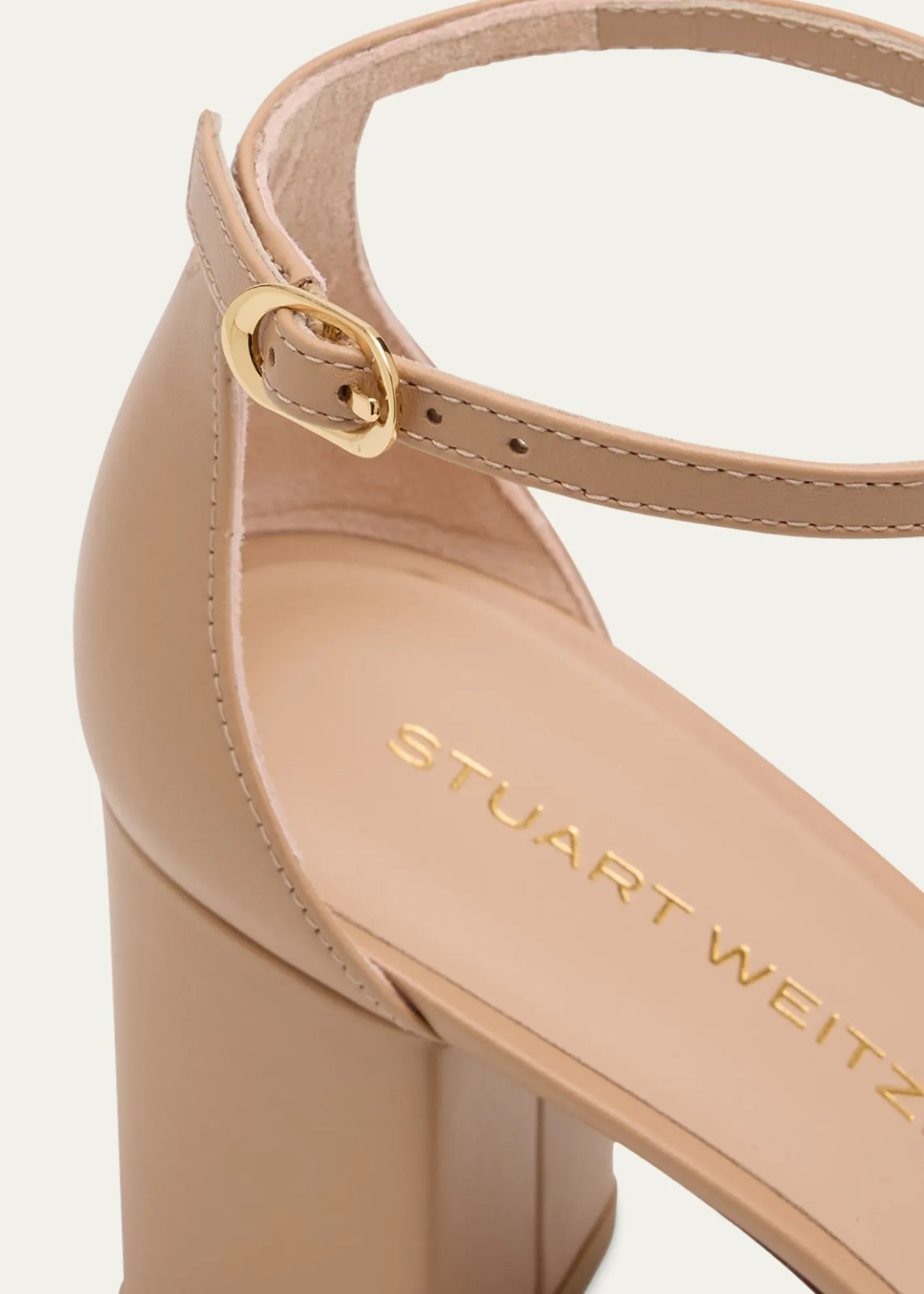 Stuart WeitzmanNudist II Leather Ankle-Strap Sandals