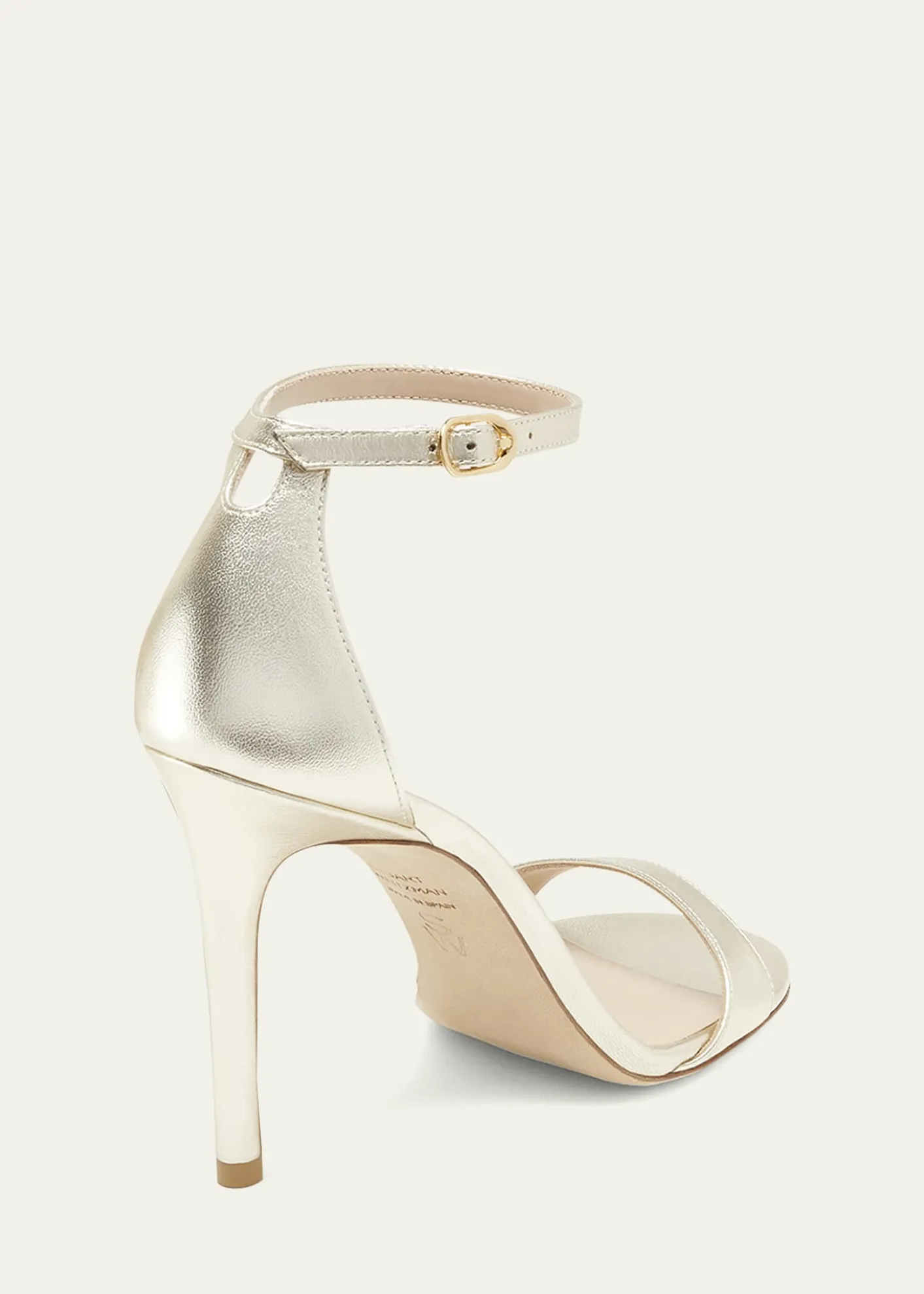 Stuart WeitzmanNudist Metallic Ankle-Strap Sandals