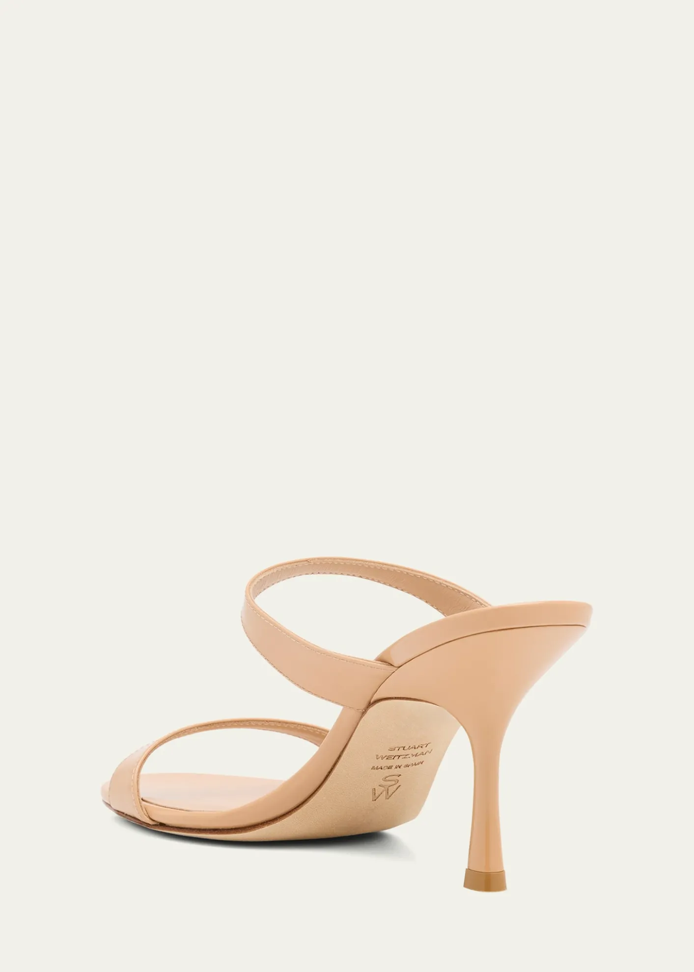 Stuart WeitzmanNudist Patent Leather Dual-Strap Sandals