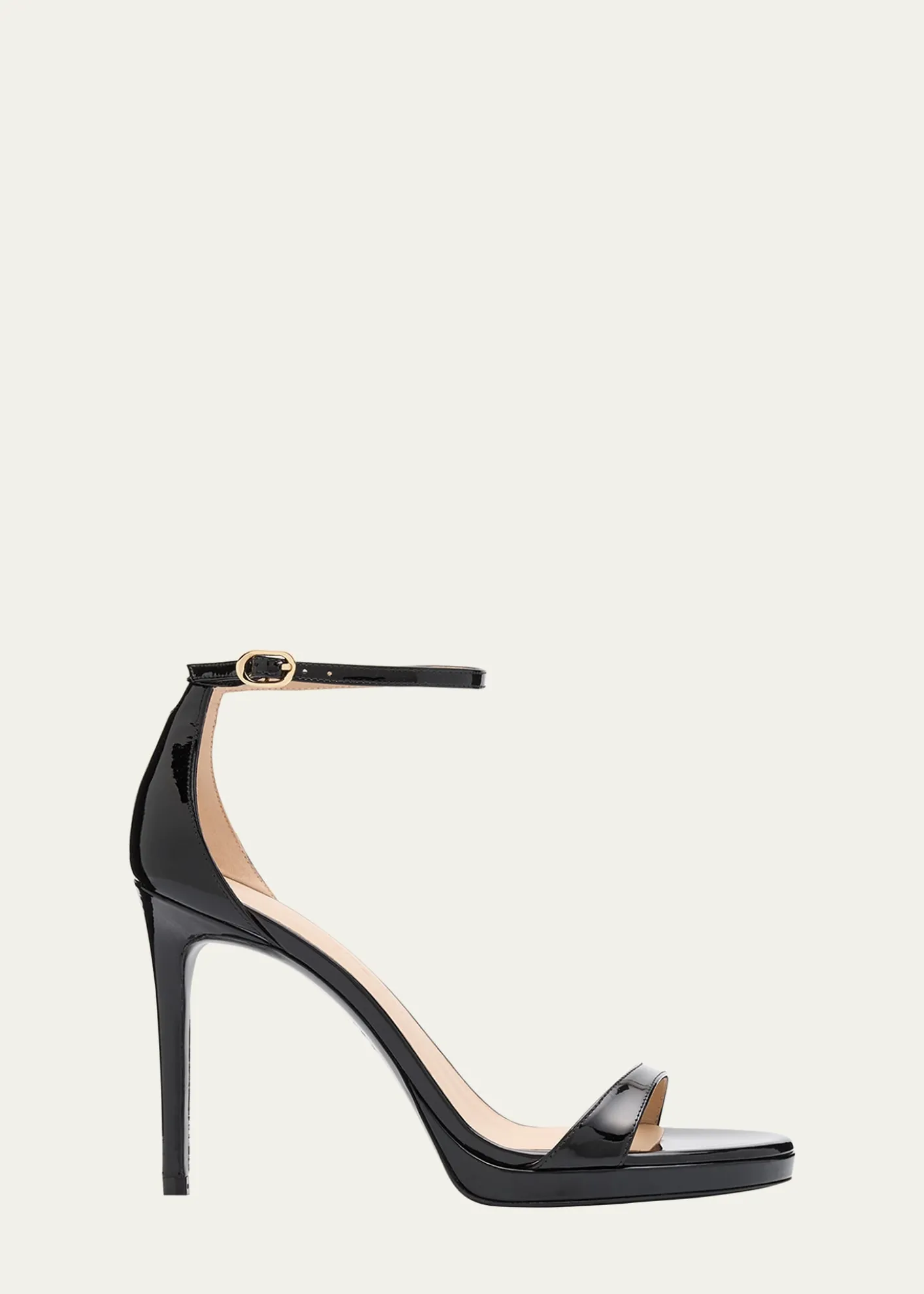 Stuart WeitzmanNudist Patent Leather Stiletto Platform Sandals