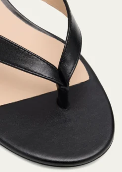Stuart WeitzmanRio Leather Kitten-Heel Thong Sandals